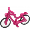 Magenta Bicycle with Trans-Clear Wheels with Molded Black Hard Rubber Tires (4719 / 92851pb01)