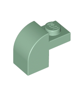 Sand Green Slope, Curved 2 x 1 x 1 1/3 with Recessed Stud