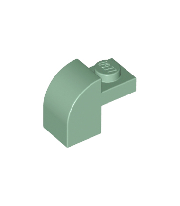 Sand Green Slope, Curved 2 x 1 x 1 1/3 with Recessed Stud