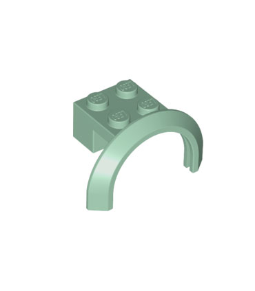 Sand Green Vehicle, Mudguard 4 x 2 1/2 x 1 2/3 with Arch Round