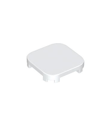White Tile, Modified 4 x 4 with Rounded Corners and 4 Feet