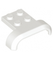 White Vehicle, Mudguard 4 x 3 x 1 with Arch Curved