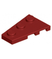 Dark Red Wedge, Plate 3 x 2 Left