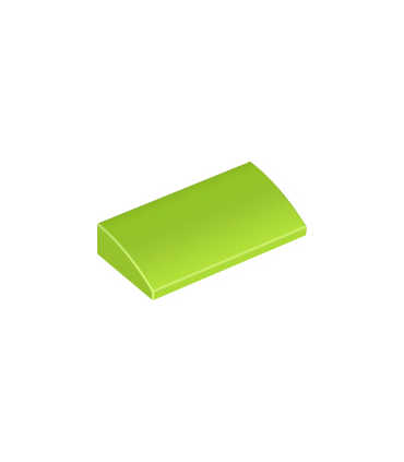 Lime Slope, Curved 2 x 4 x 2/3 with Bottom Tubes