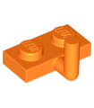 Orange Plate, Modified 1 x 2 with Bar Arm Up (Horizontal Arm 5mm)