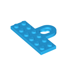 Dark Azure Plate, Modified 2 x 6 with Coupling, Female