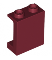Dark Red Panel 1 x 2 x 2 with Side Supports - Hollow Studs
