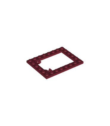 Dark Red Plate, Modified 6 x 8 Trap Door Frame Horizontal (Long Pin Holders)