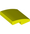 Neon Yellow Slope, Curved 2 x 2 x 2/3