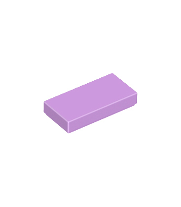 Medium Lavender Tile 1 x 2