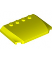 Neon Yellow Wedge 4 x 6 x 2/3 Triple Curved