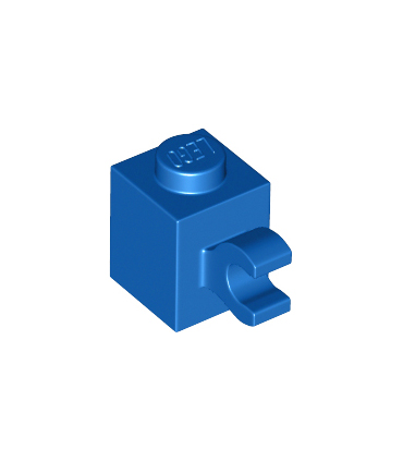 Blue Brick, Modified 1 x 1 with Clip (Horizontal Grip)
