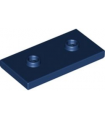 Dark Blue Plate, Modified 2 x 4 with 2 Studs (Double Jumper)