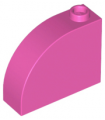 Dark Pink Slope, Curved 3 x 1 x 2 with Stud