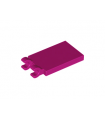 Magenta Tile, Modified 2 x 3 with 2 Open O Clips