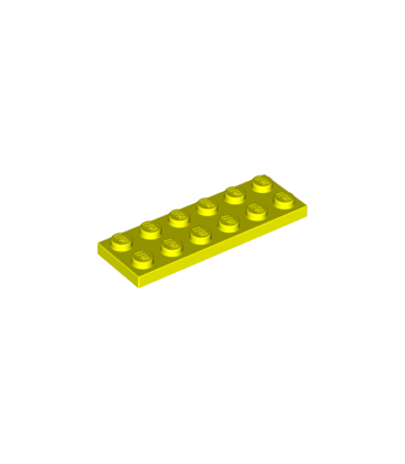Neon Yellow Plate 2 x 6