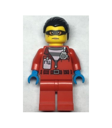 Police - Crook Vito, Red Jacket with Prison Shirt and I.D. Tag