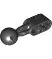 Black Technic, Liftarm, Modified Ball Joint Straight 1 x 2 with 6 Holes in Ball