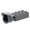 Dark Bluish Gray Brick, Modified 2 x 4 with Rip Cord Track and Pin Socket (Ninjago Spinjitzu Top)