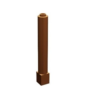 Reddish Brown Support 1 x 1 x 6 Solid Pillar