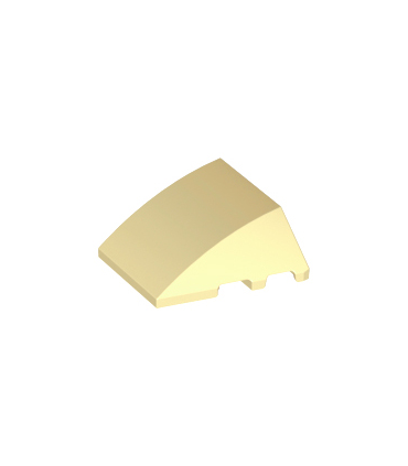 Tan Wedge 4 x 3 Triple Curved No Studs