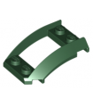 Dark Green Wedge 4 x 3 Open with Cutout and 4 Studs
