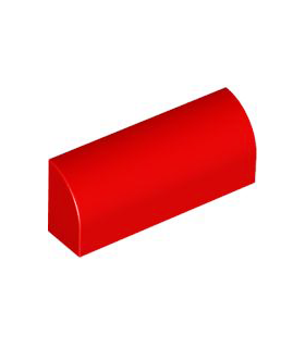 Red Slope, Curved 1 x 4 x 1 1/3