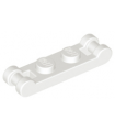 White Plate, Modified 1 x 2 with Handles on Ends
