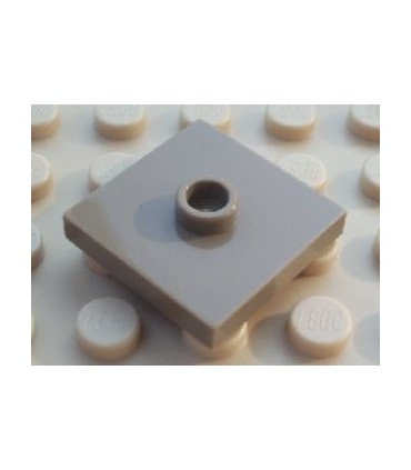 Dark Bluish Gray Plate, Modified 2 x 2 with Groove and 1 Stud in Center
