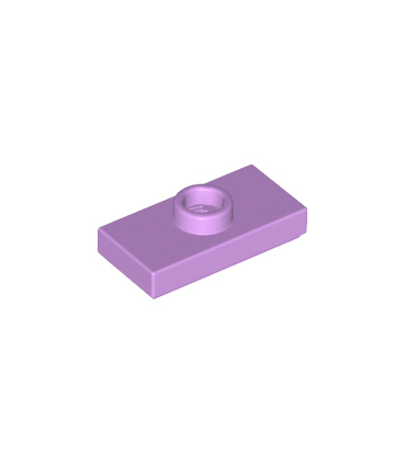 Medium Lavender Plate, Modified 1 x 2 with 1 Stud with Groove and Bottom Stud Holder (Jumper)