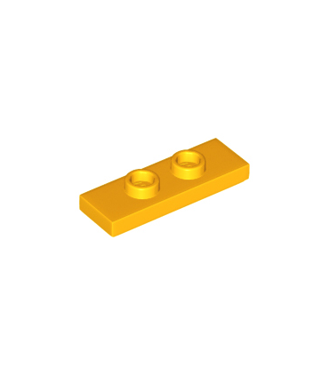 Bright Light Orange Plate, Modified 1 x 3 with 2 Studs (Double Jumper)