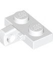 White Hinge Plate 1 x 2 Locking with 1 Finger on Side without Bottom Groove