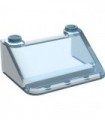 Trans-Light Blue Windscreen 3 x 4 x 1 1/3 Large Glass Surface