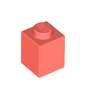 Coral Brick 1 x 1