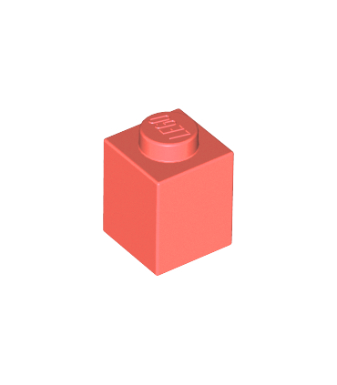 Coral Brick 1 x 1