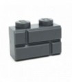 Dark Bluish Gray Brick, Modified 1 x 2 with Masonry Profile