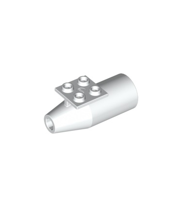 White Engine, Smooth Large, 2 x 2 Thin Top Plate
