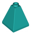 Dark Turquoise Slope 75 2 x 2 x 2 Quadruple Convex - Blocked Open Stud or Hollow Stud