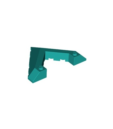 Dark Turquoise Wedge 6 x 8 Pointed Cutout