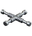Flat Silver Minifigure, Utensil Tool 4-Way Lug Wrench