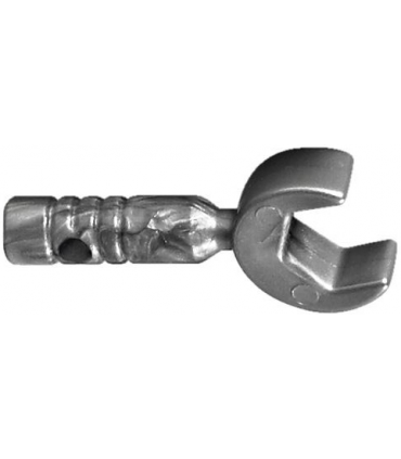 Flat Silver Minifigure, Utensil Tool Open End Wrench - 3-Rib Handle