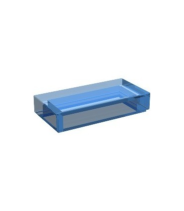 Trans-Dark Blue Tile 1 x 2