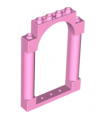 Bright Pink Door, Frame 1 x 6 x 7 Arched with Notches and Rounded Pillars