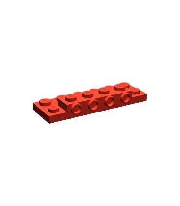 Red Plate, Modified 2 x 6 x 2/3 with 4 Studs on Side