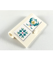 White Door 1 x 3 x 4 Left - Open Between Top and Bottom Hinge with Ornate Arendelle Crest Flower Pattern (Sticker) - Set 41167