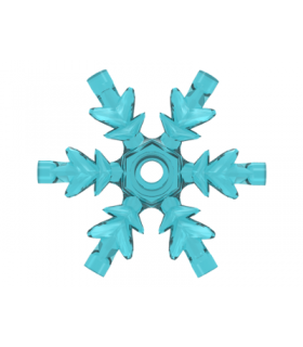 Trans-Light Blue Rock 4 x 4 Crystal, Ice Snowflake
