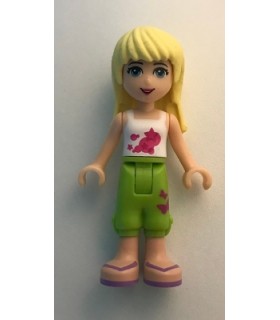 Friends Stephanie - Lime Cropped Trousers, White Top