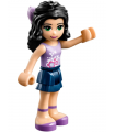 Friends Emma - Dark Blue Layered Skirt, Lavender Top with Flowers, Lavender Bow