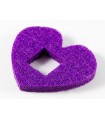 Dark Purple Felt Fabric 4 x 3 Heart Thick with Square Hole