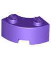 Dark Purple Brick, Round Corner 2 x 2 Macaroni with Stud Notch and Reinforced Underside